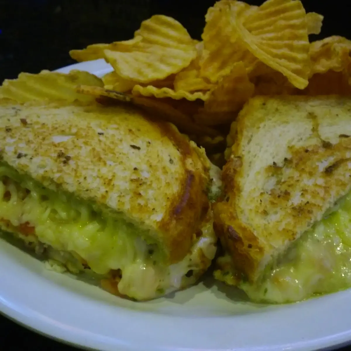 Pesto Grilled Cheese Sandwich