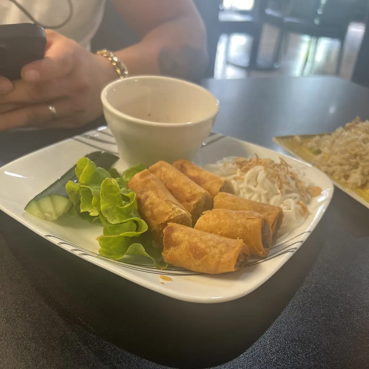Combination with Spring Roll Shrimp and Pork Bun DAC Biet