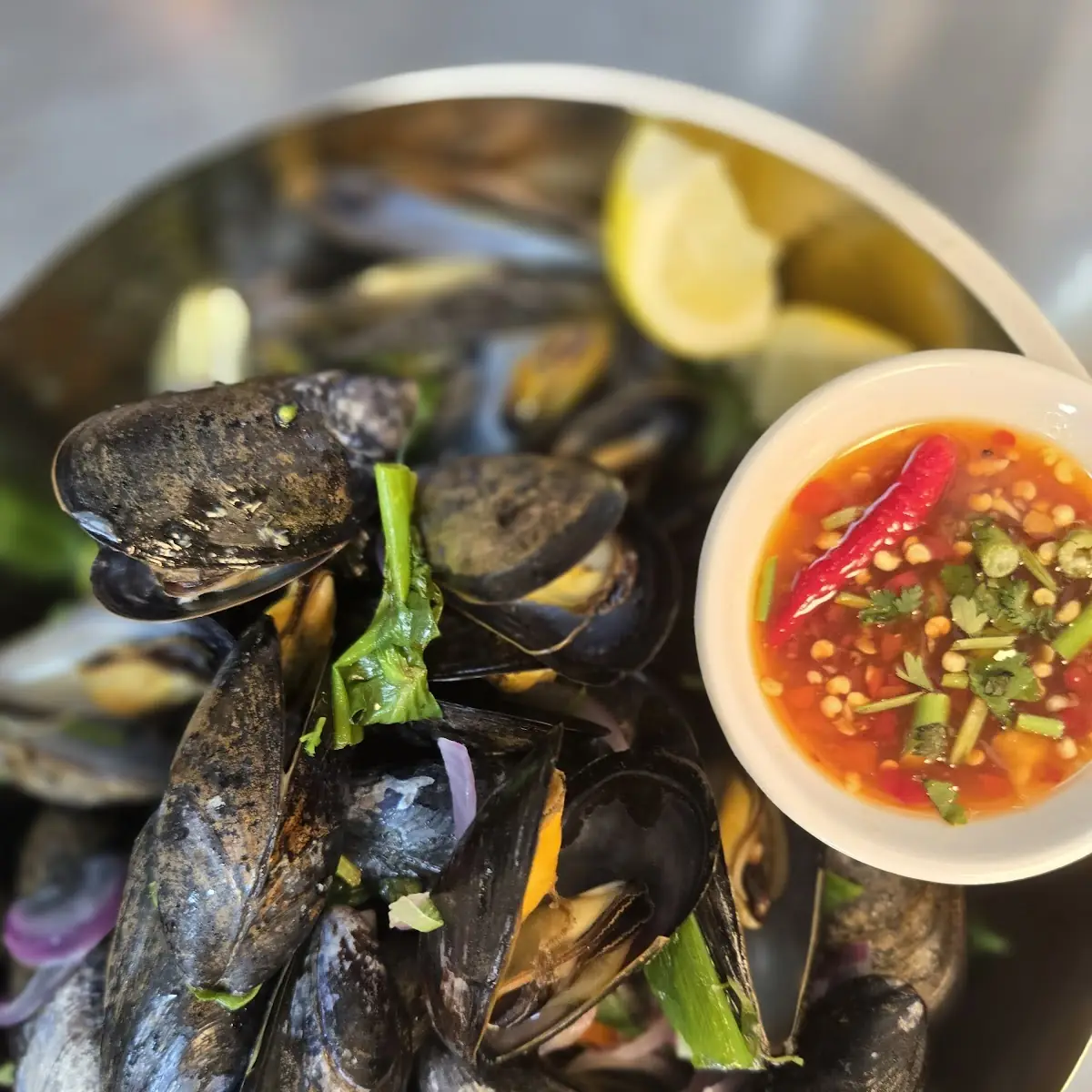 Steamed Mussels