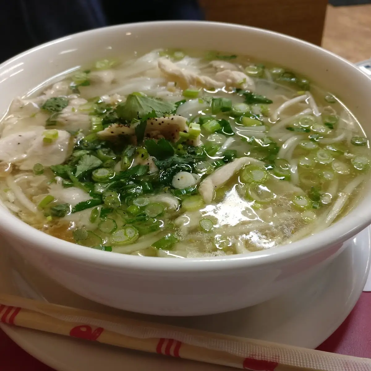 Rice Noodle Soup with Chicken