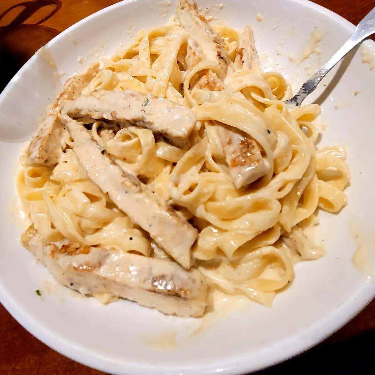 Chicken Alfredo with Parmesan Cheese