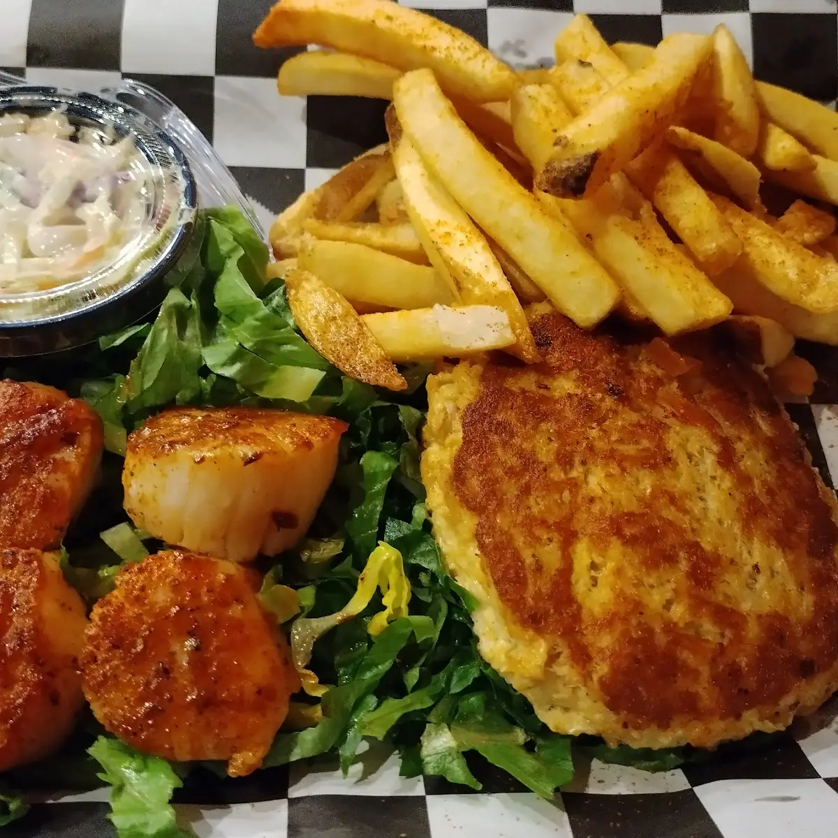 Scallops and Crab Cake