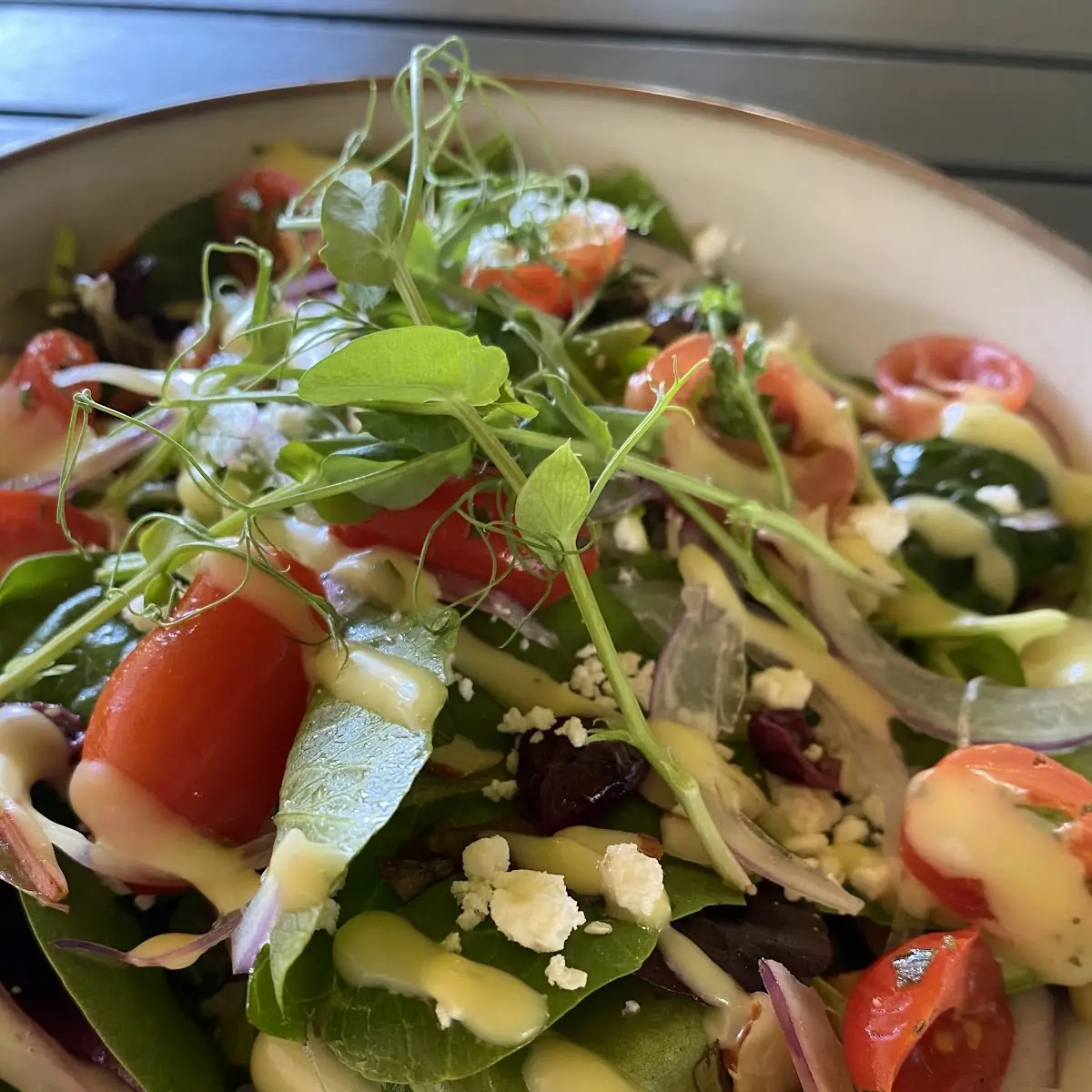 Lemon Passiontfruit Spinach Salad