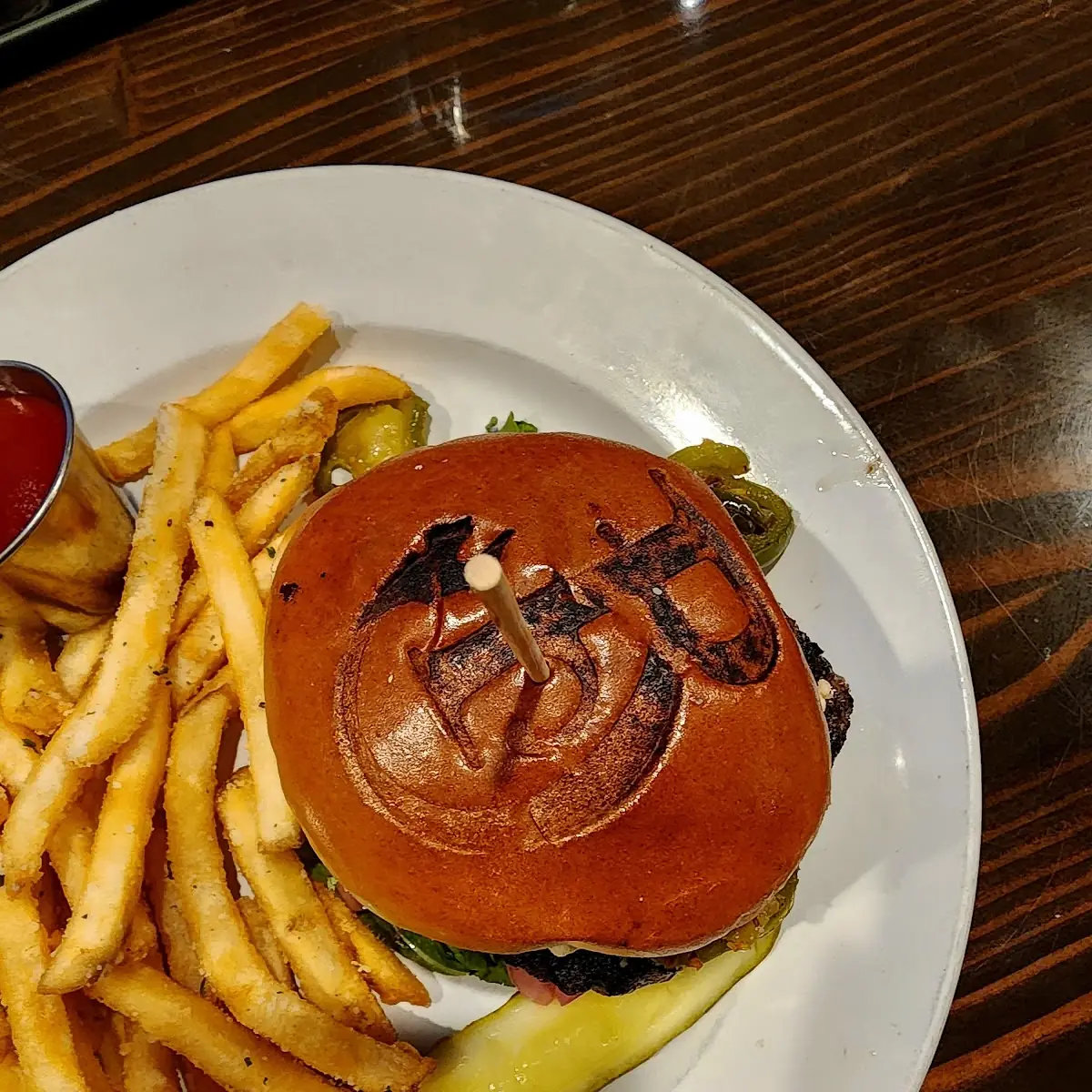 Beef Burger and Fries