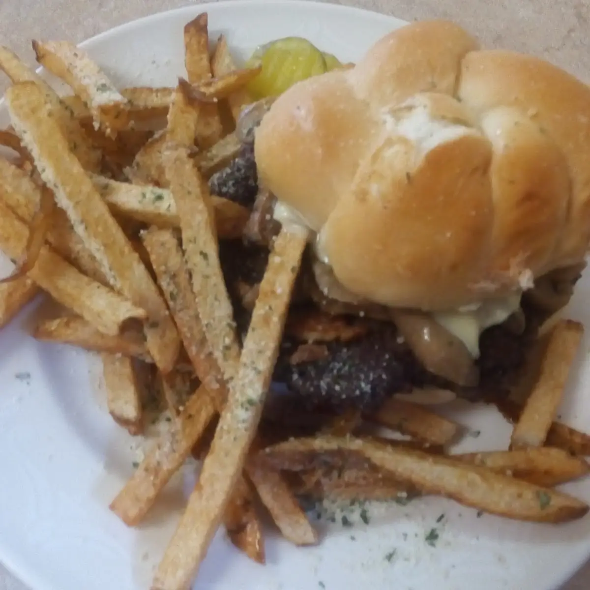 Mushroom Swiss Burger