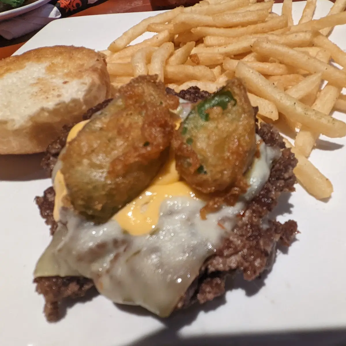 Smash Cheese Burger with Jalapeno