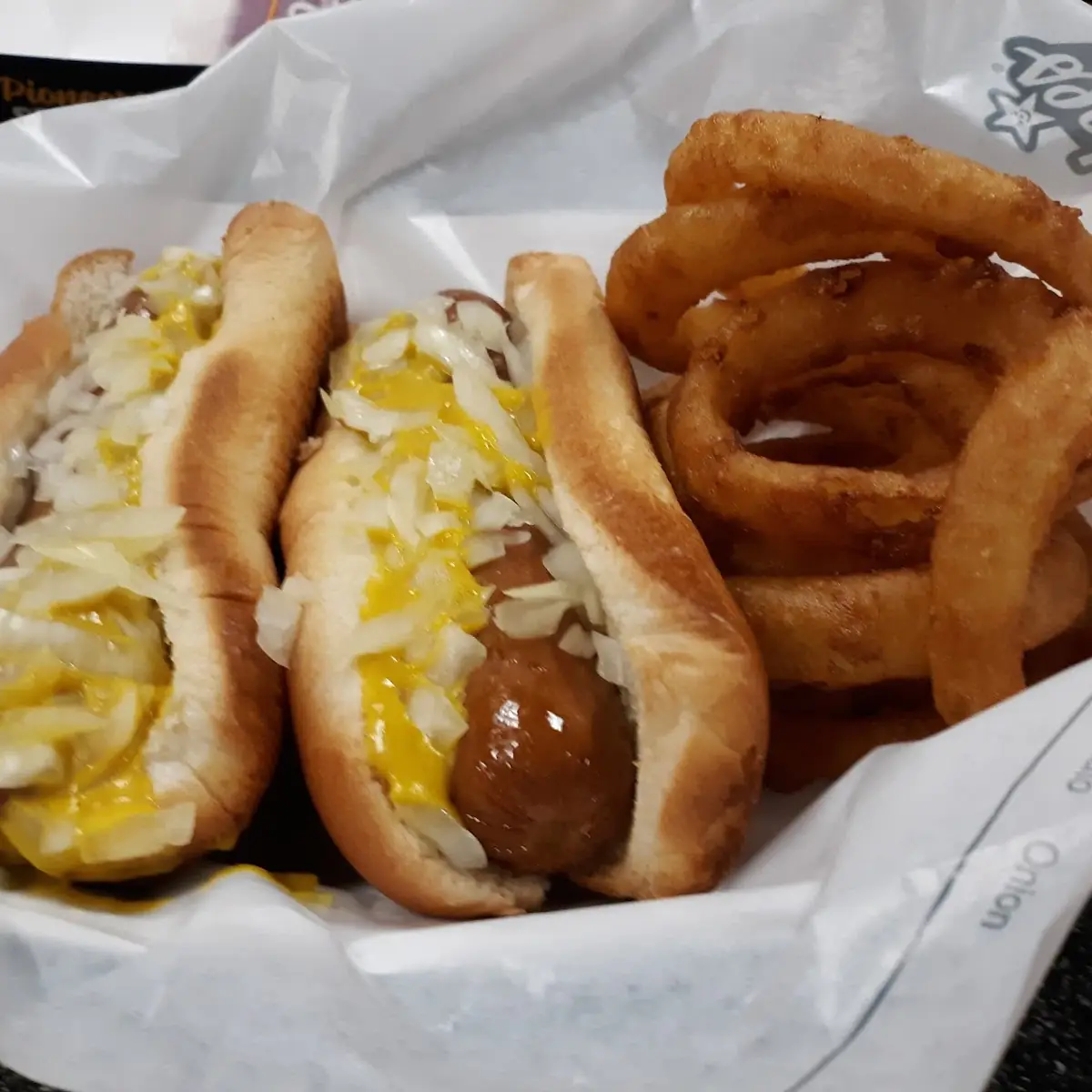 Hot Dogs with Onion Rings