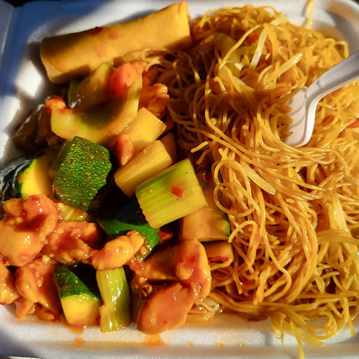 Spicy Chicken with Mixed Vegetable Combo Plate