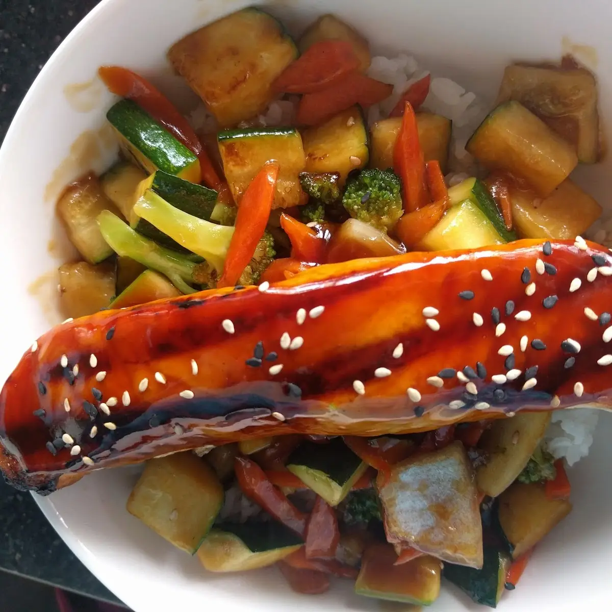 Salmon Teriyaki Bowl