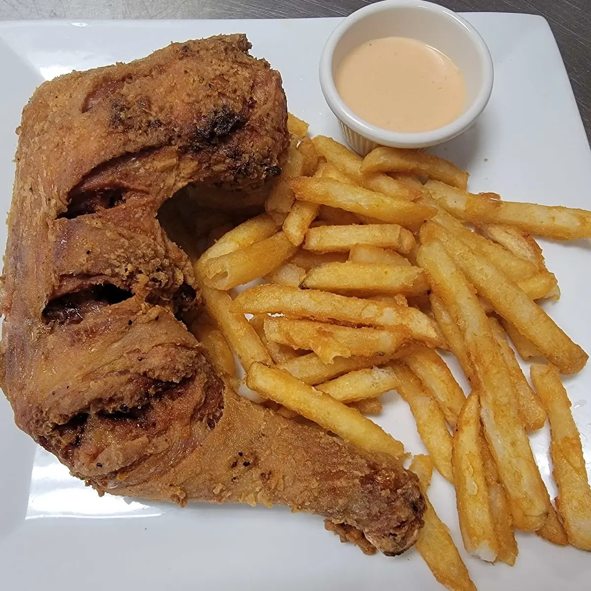 Pollo Frito Con Papas