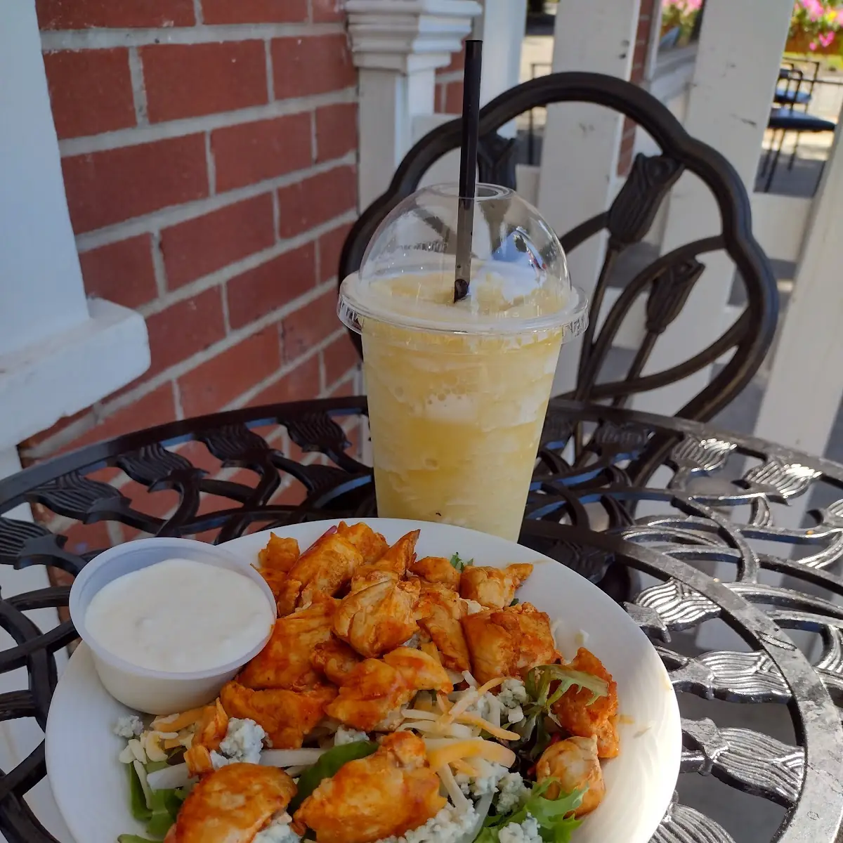 Spicy Chicken Salad with Pina Colada Smoothie