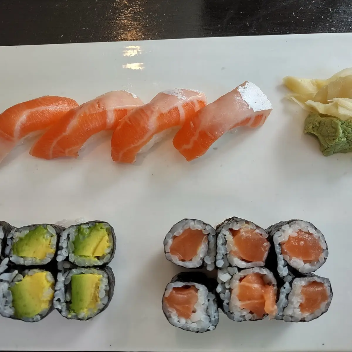 Salmon Sashimi Salmon Roll Avocado Roll