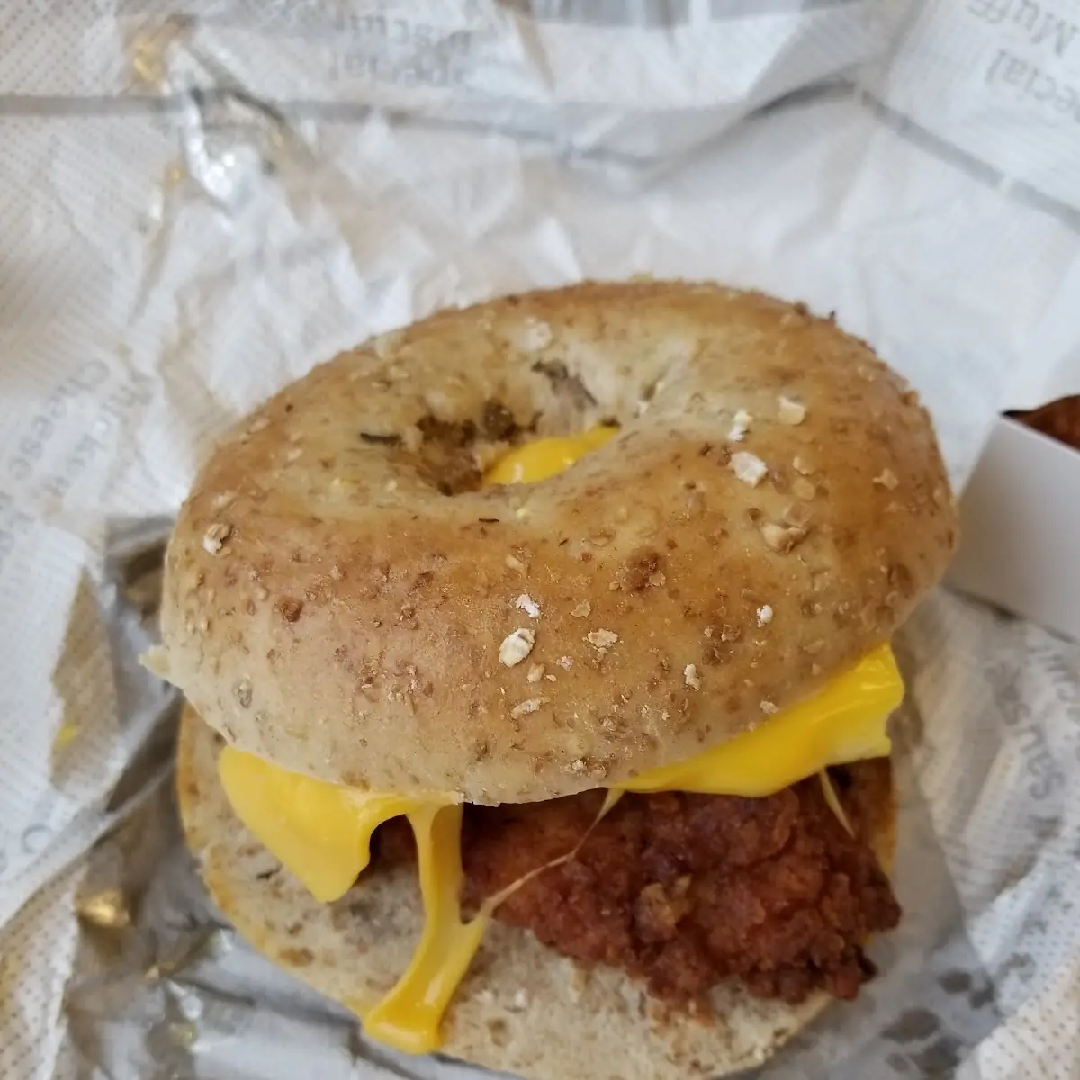Chicken Egg & Cheese Bagel