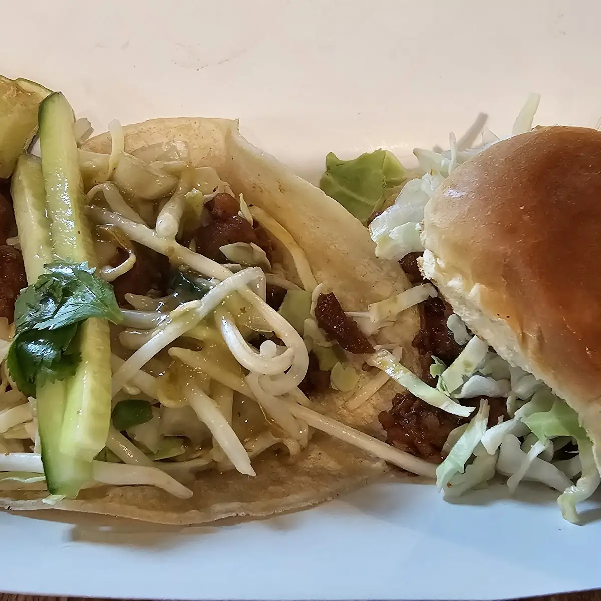 Chicken Taco and Chicken Slider