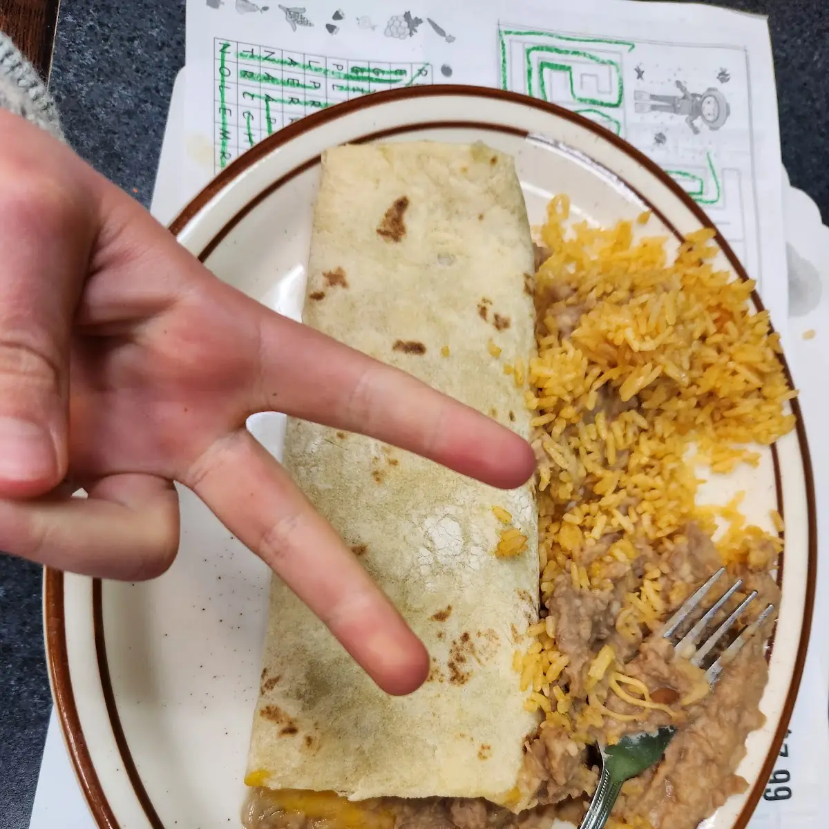 Kids Bean and Cheese Burrito