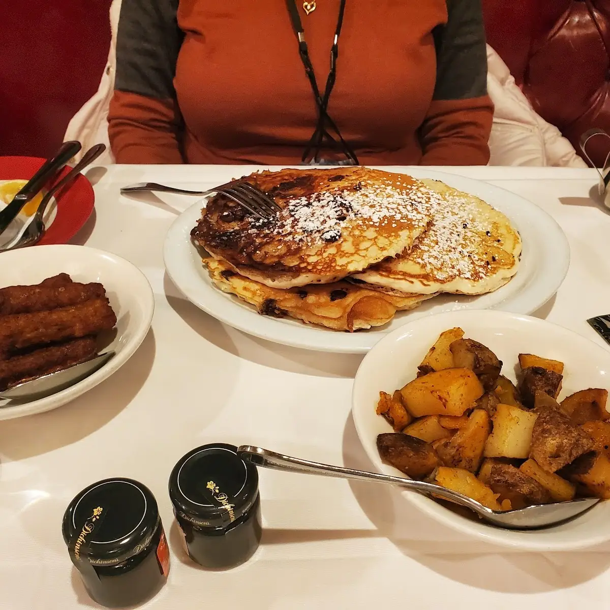 Sausage Chocolate Chip Pancakes