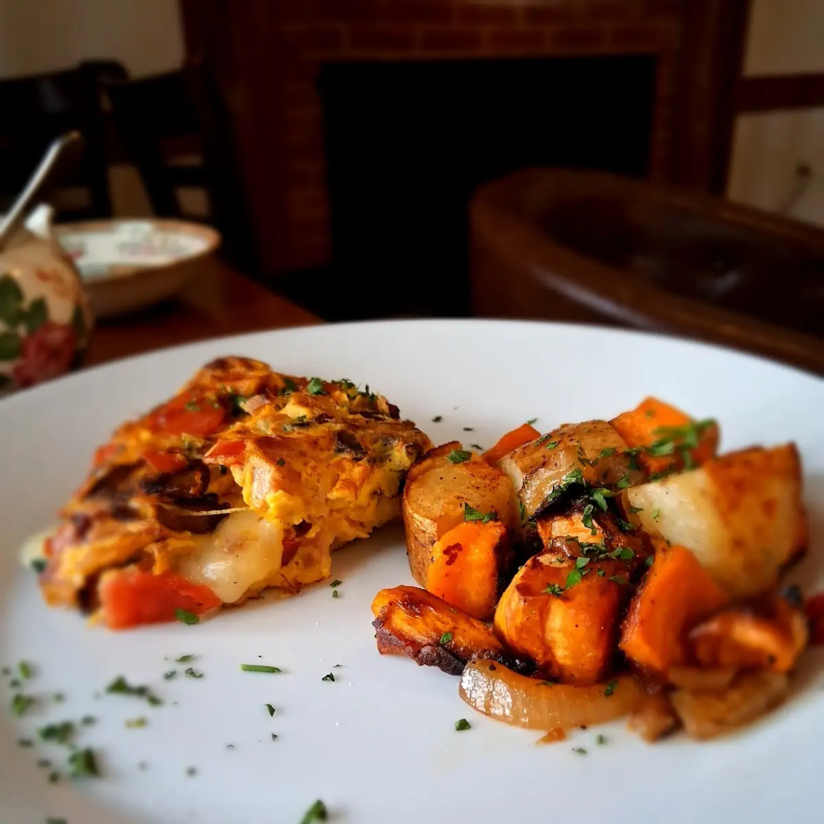 Sweet Potato and Potato Hash
