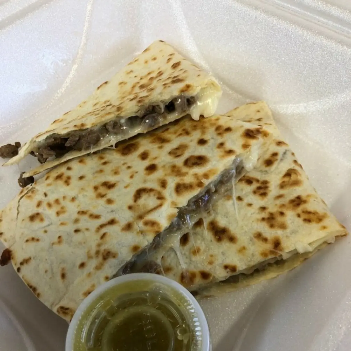 Quesadilla w Rice & Beans