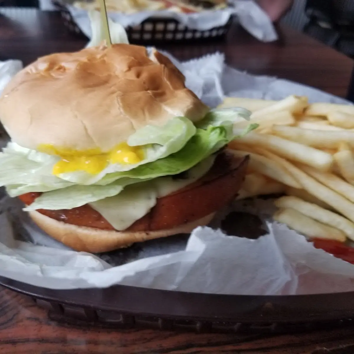 Bologna Burger and Fries