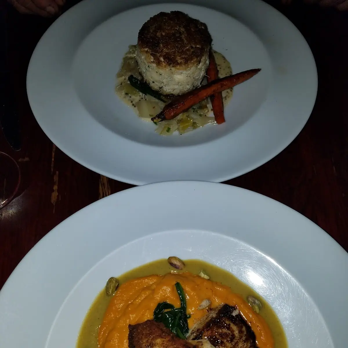 Crab Cakes and Swordfish