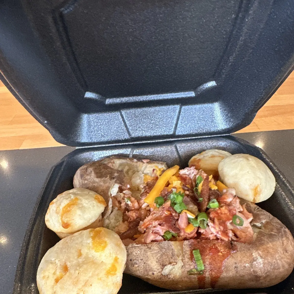 Loaded BBQ Baked Potato Leftovers