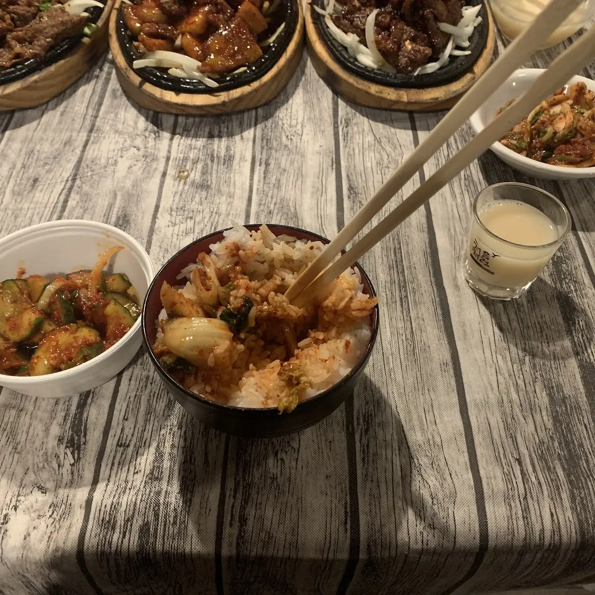 White Rice with Kimchi