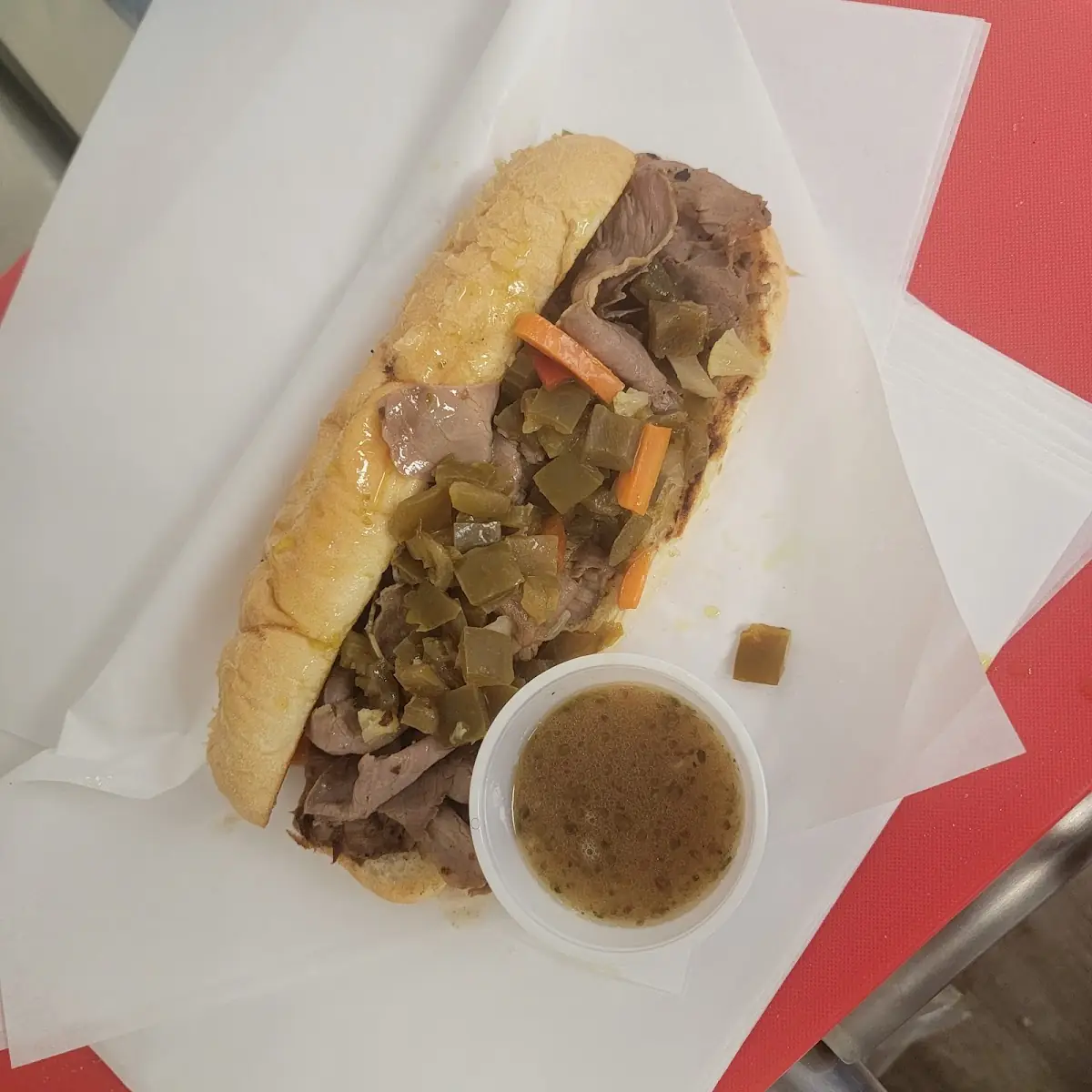Chicago Style Italian Beef Sandwich