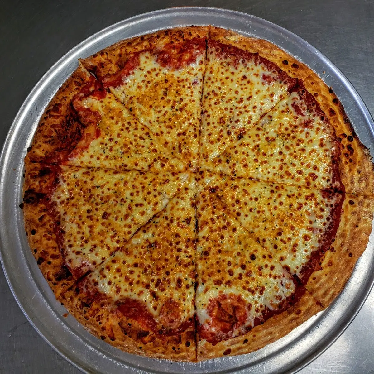 Extra Large Cheese Pizza Cut into 8 for the 2 Slices