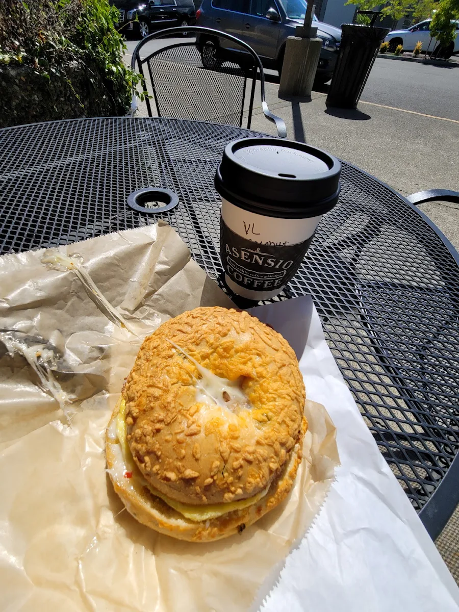 Ham and Cheese Sandwich on a Cheese Bagel Sandwich
