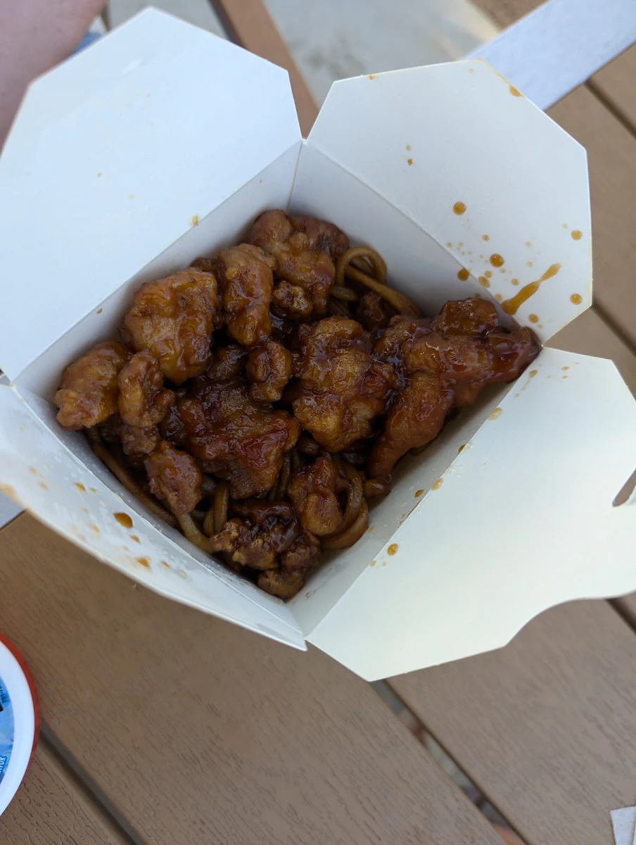 Orange Chicken with Chow Mein