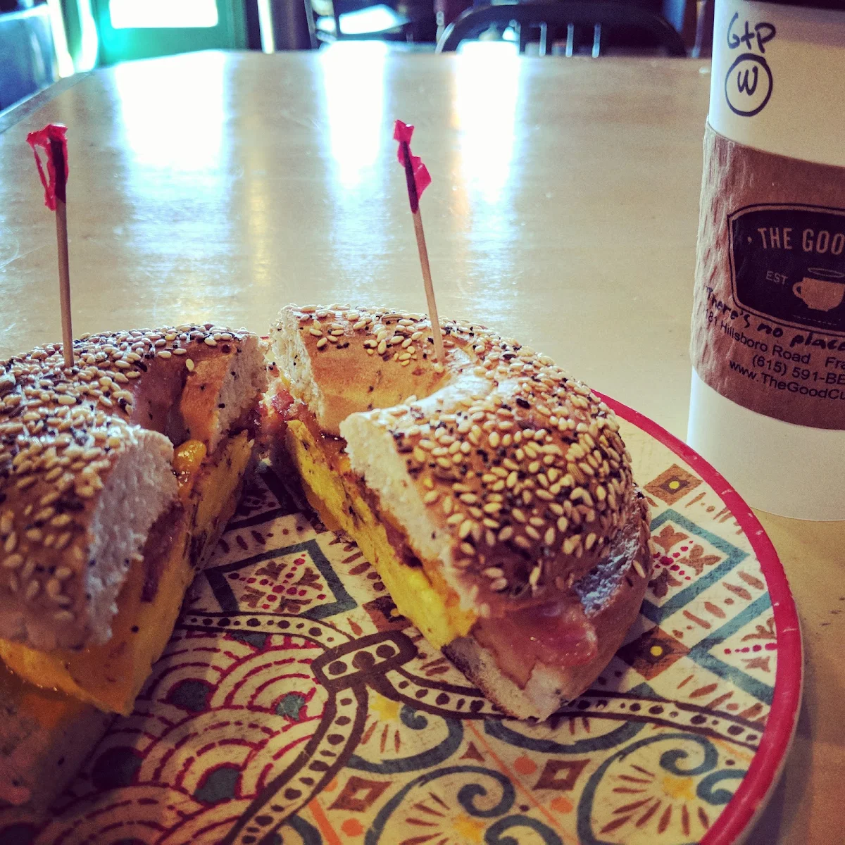 Bacon Egg and Cheese Everything Bagel