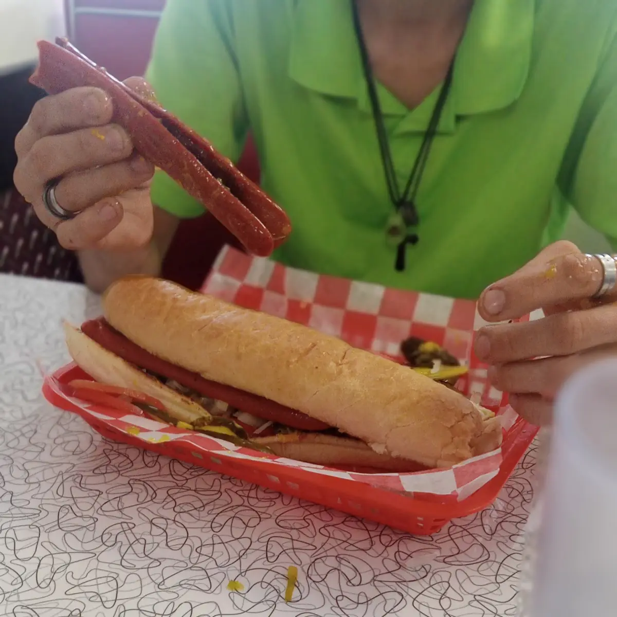 Foot Long Loaded Hot Dog