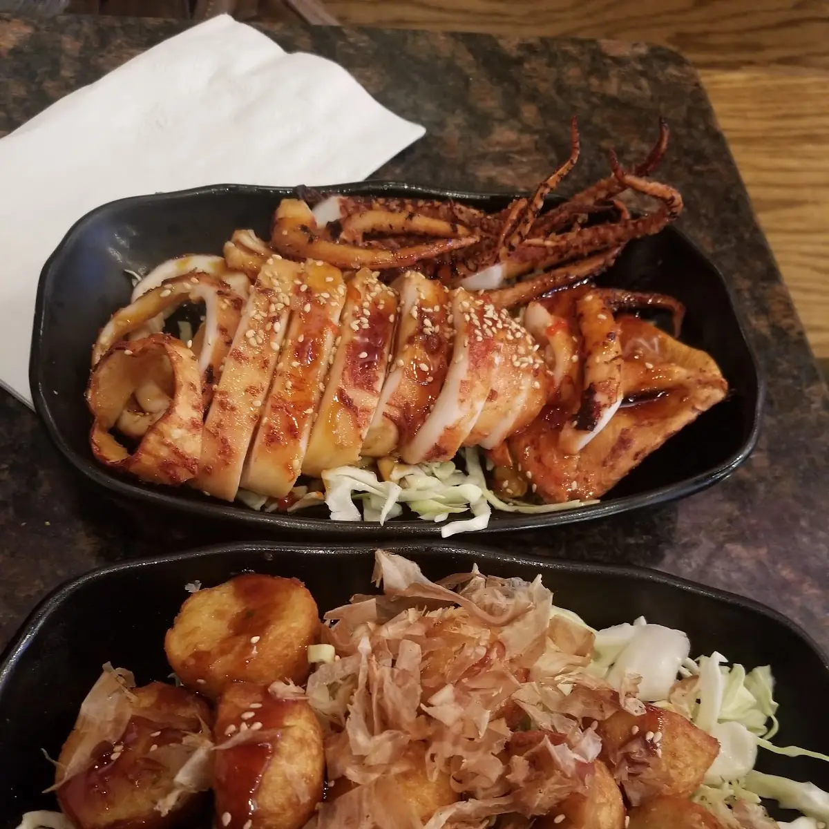 Fried Squid and Takoyaki