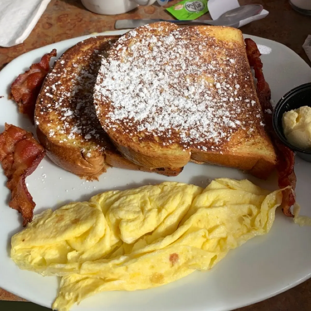 Scrambled Egg Hash Browns & Toast