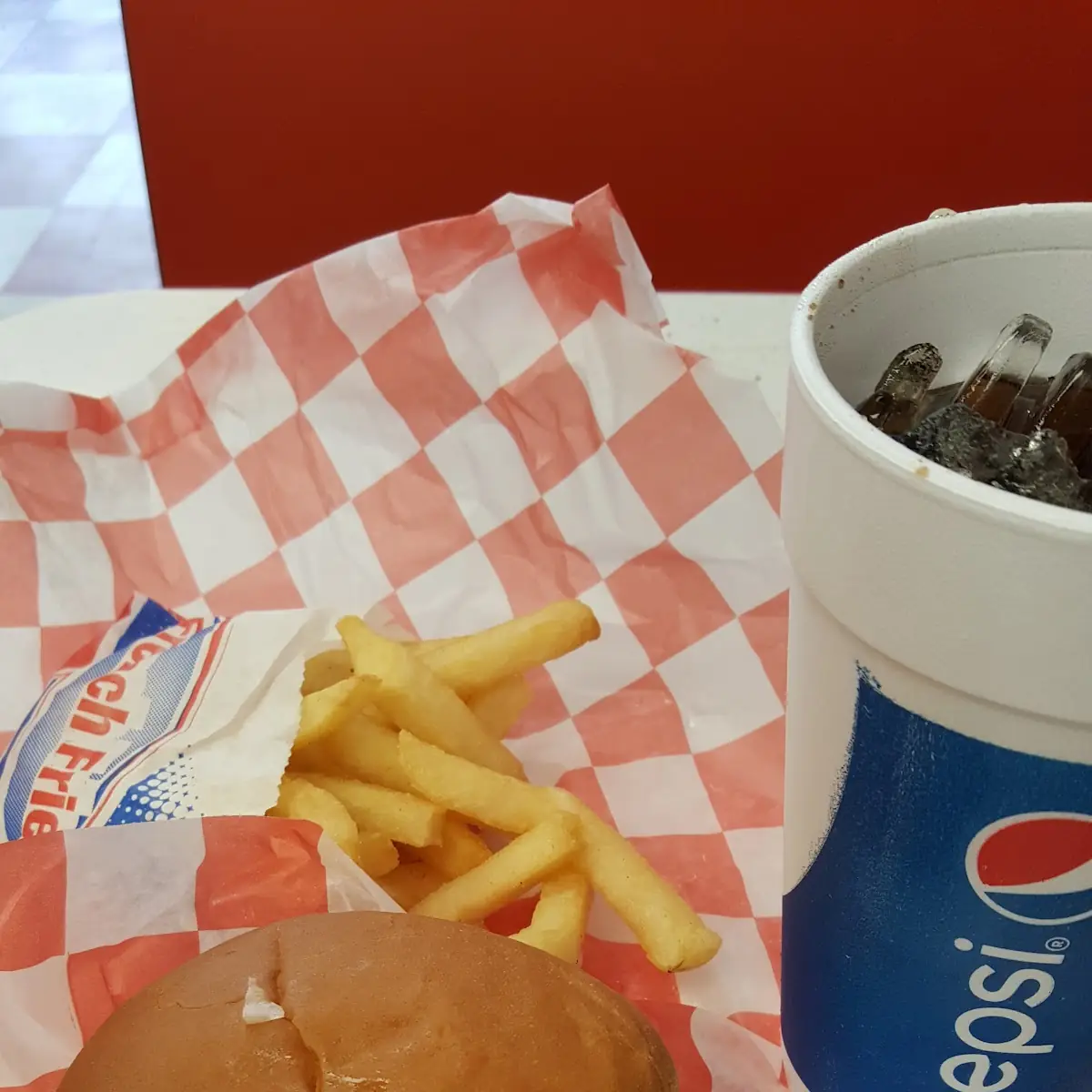 Double Burger with Cheese Fries