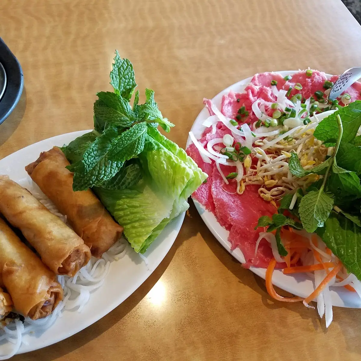 Fried Spring Rolls & Grilled Beef-Bun Cha Gio Thit Nuong