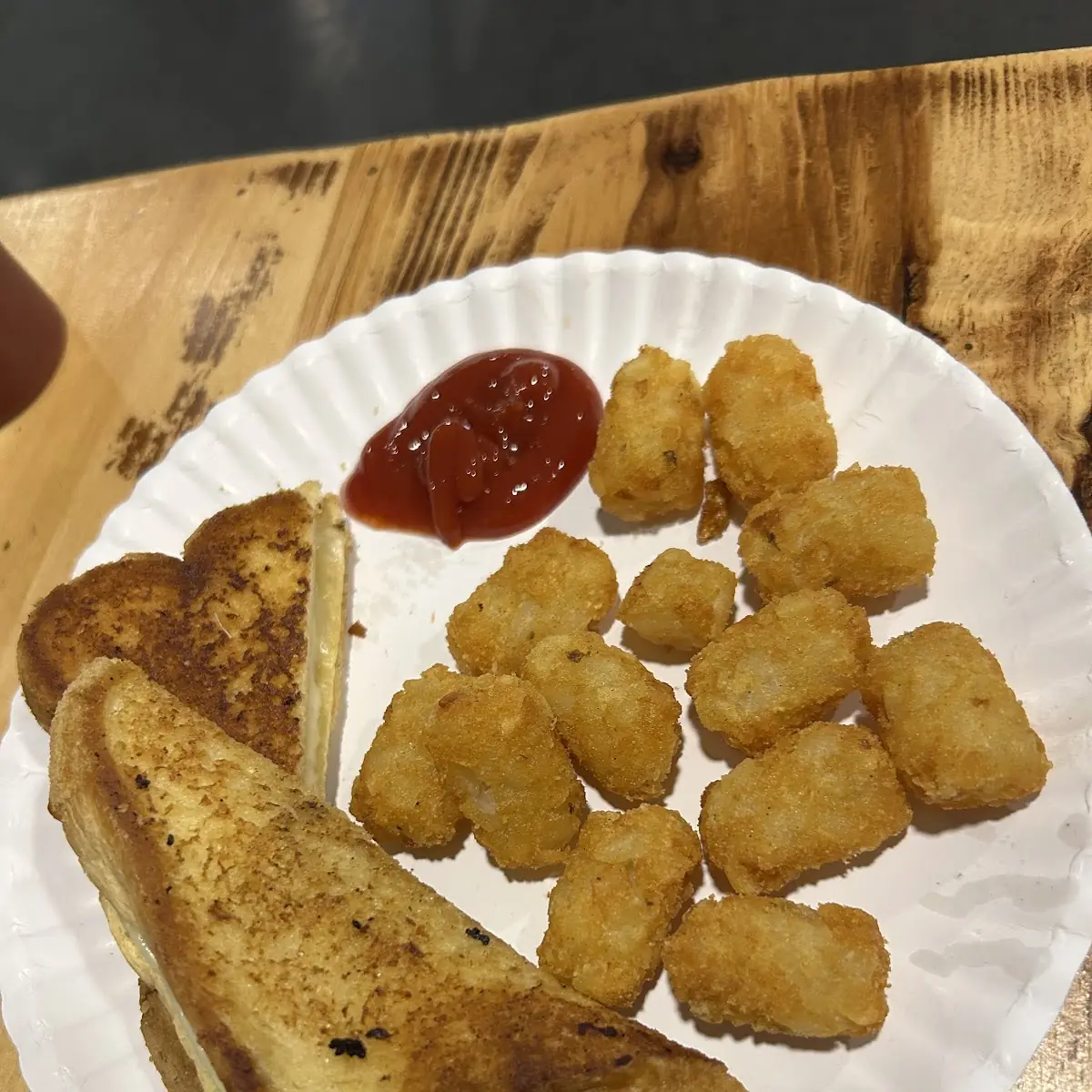 Kids Toasted Cheese with Tater Tots