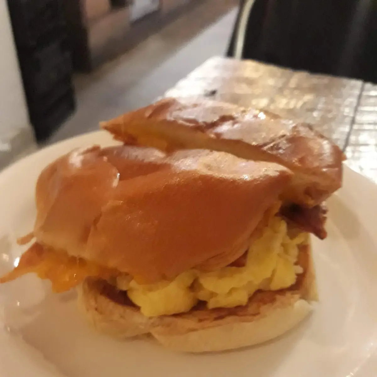 Btrain Egg Cheese & Bacon on Brioche Bun
