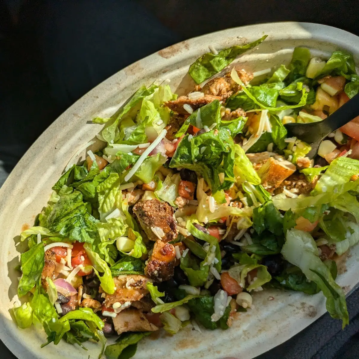 Chicken Burrito Bowl with Lettuce
