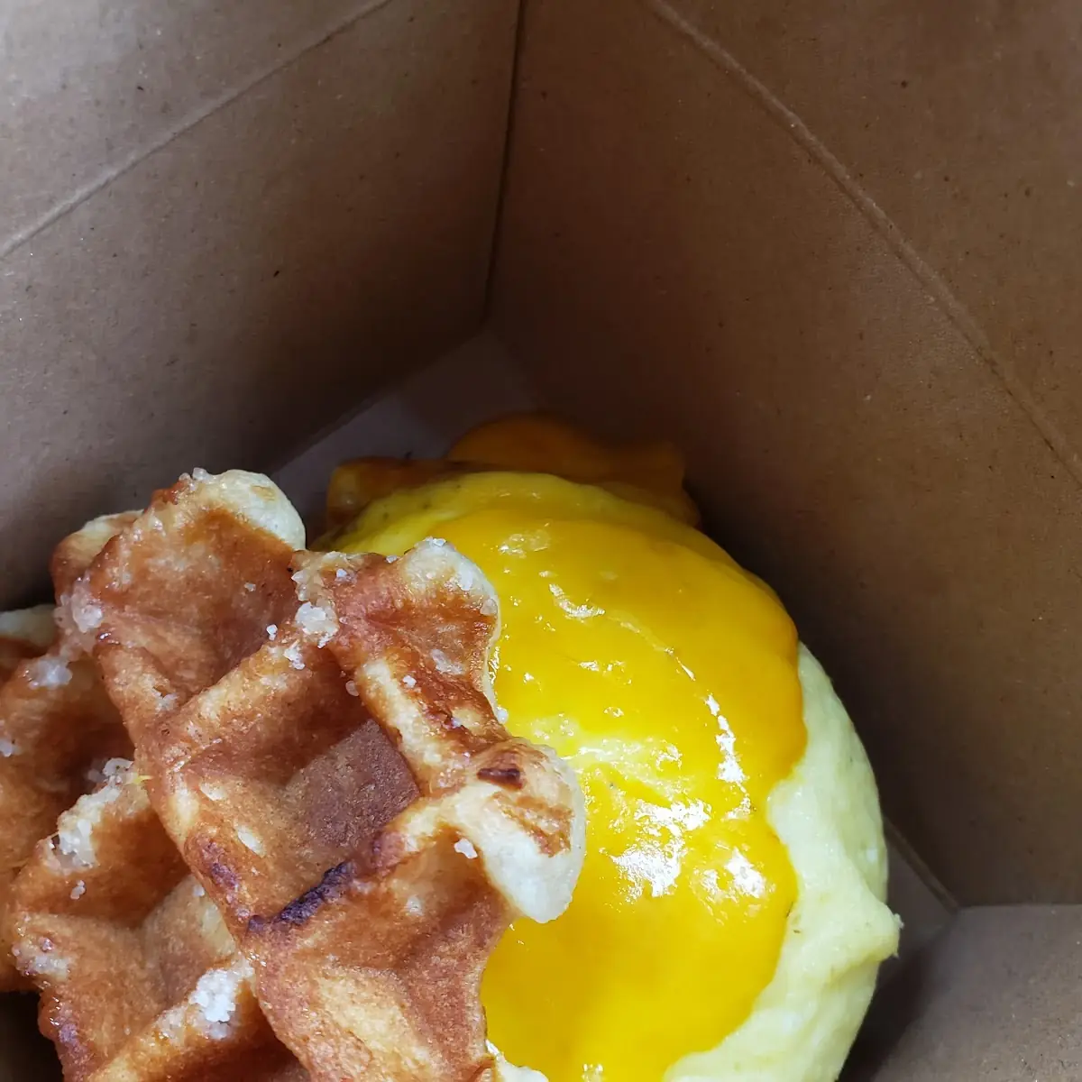 Waffle Sausage Breakfast Sandwich