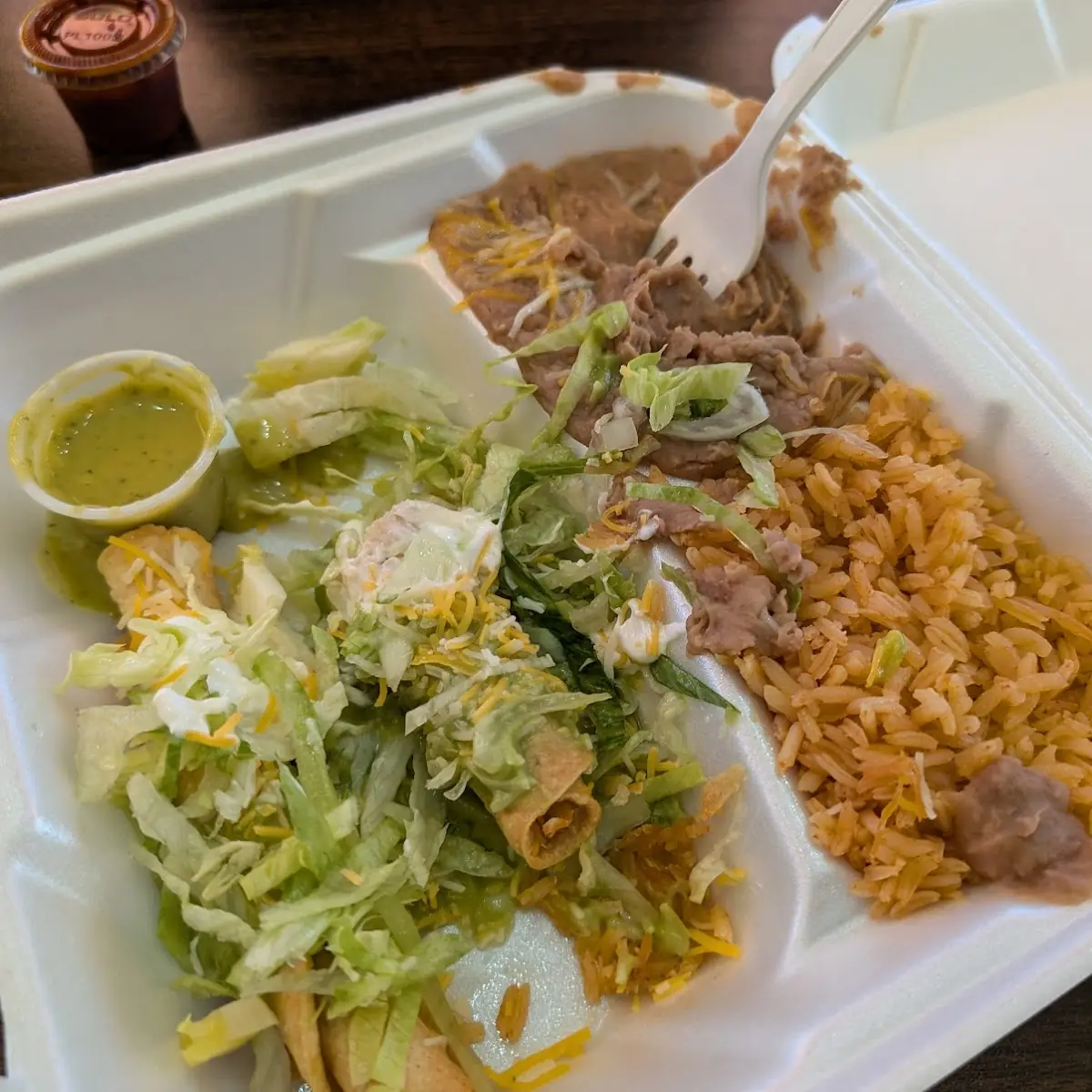 Rolled Tacos w Rice & Beans