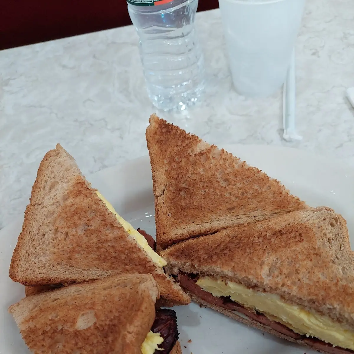 Hot Sausage Egg and Cheese Sandwich