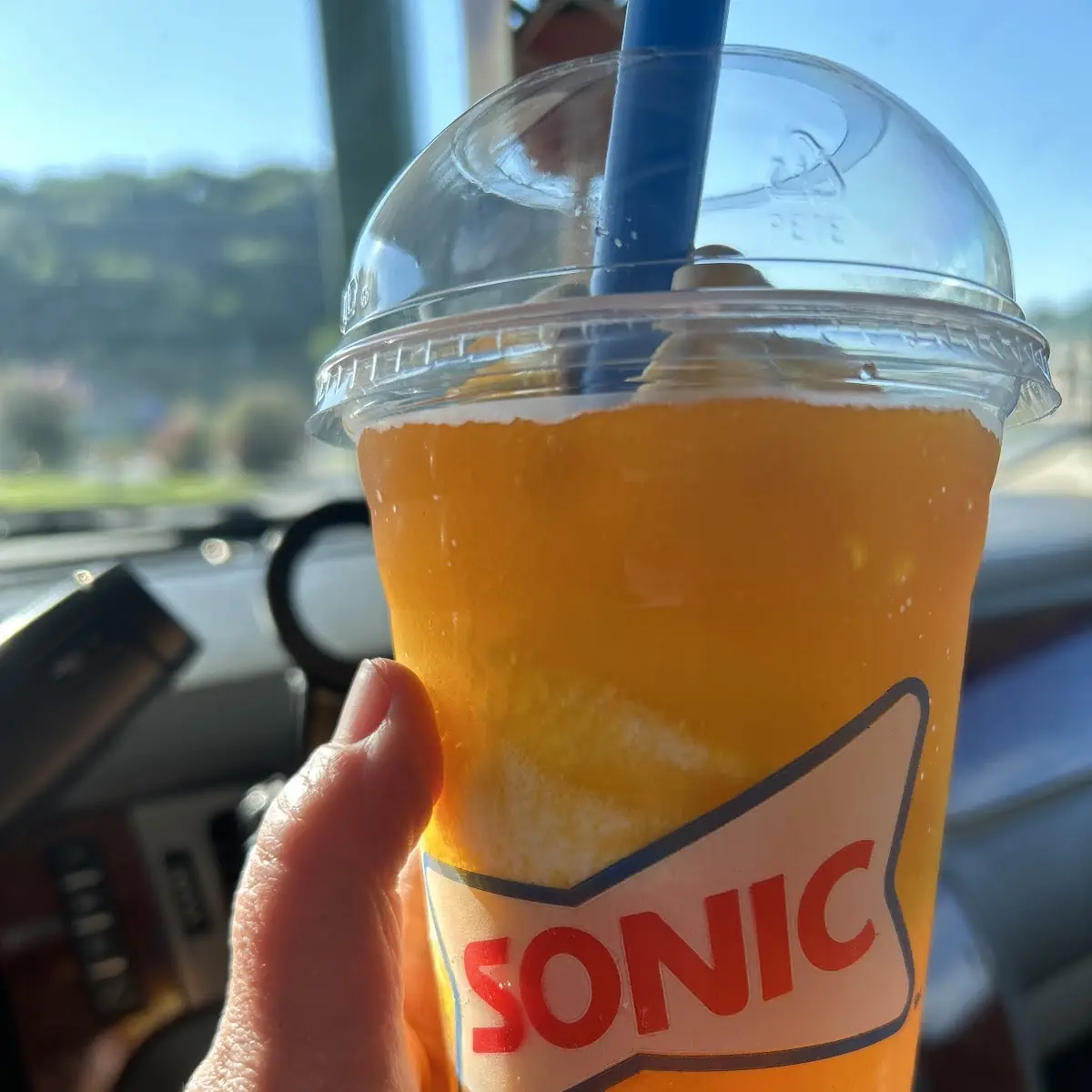 Orange Slushy with Vanilla Ice Cream