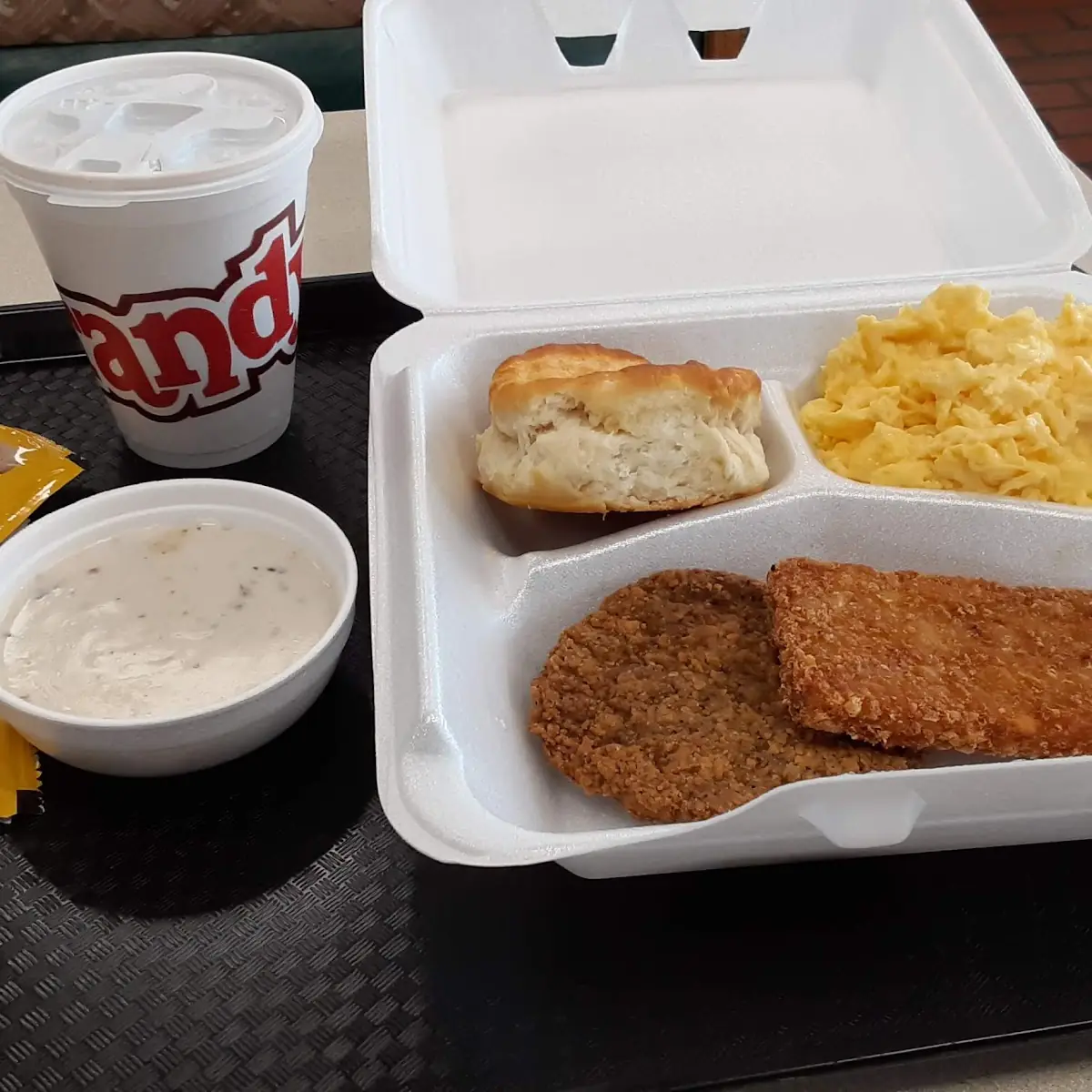 Scrambled Egg Breakfast with Steak