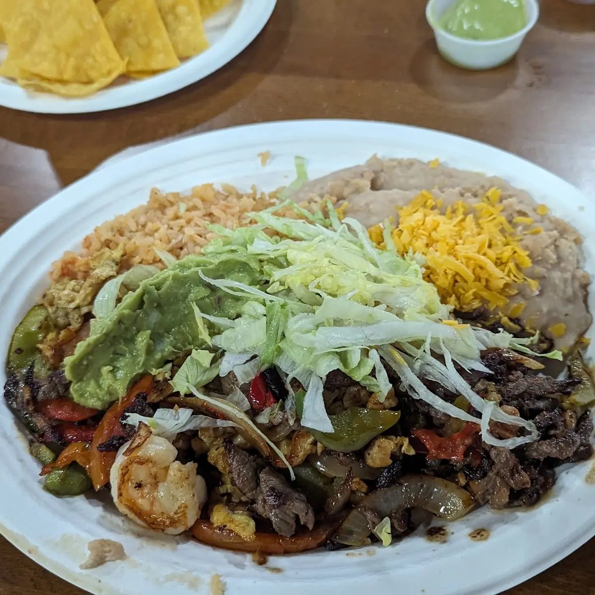 Shrimp Steak and Shrimp Fajitas