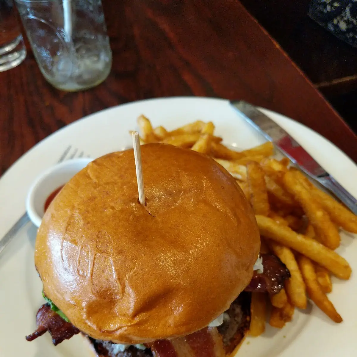 Bacon Cheeseburger and Fries