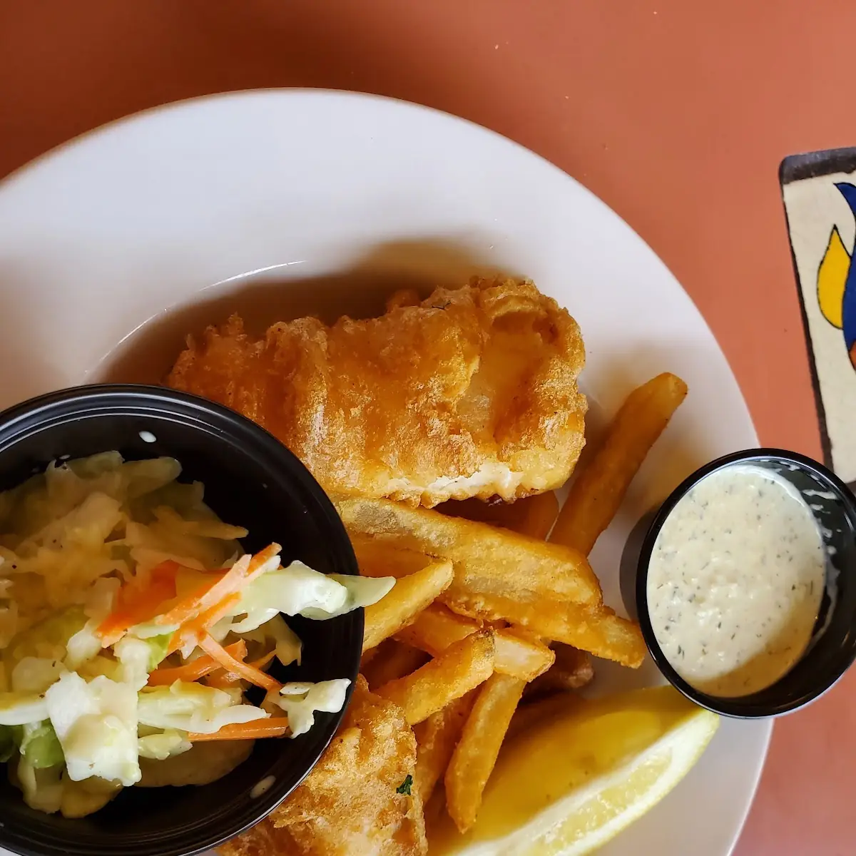 Cod Fish and Chips with Vile Tarter Sauce