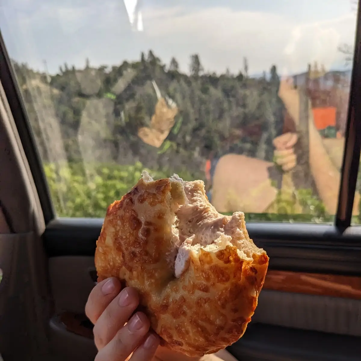 Asiago Bagel with Strawberry Cream Cheese