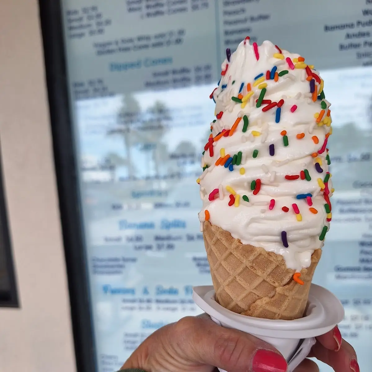 Vanilla Cone with Sprinkles