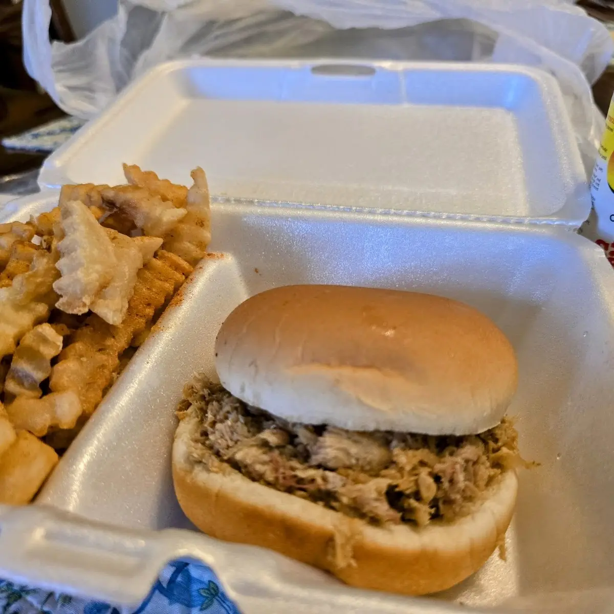 BBQ Sandwich with Fries